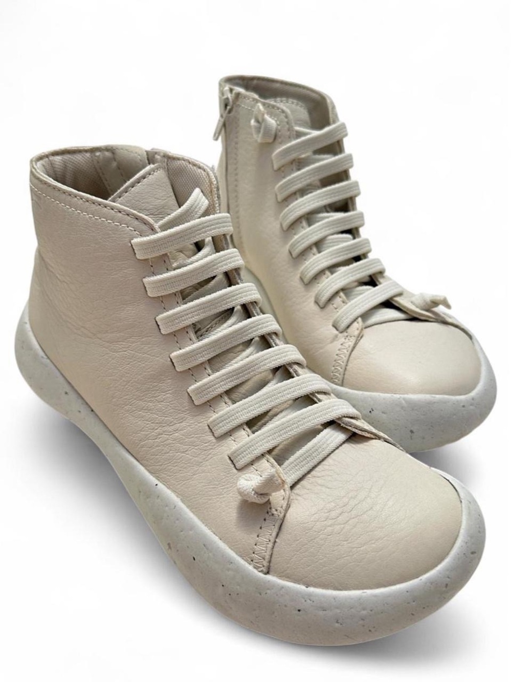 Camper Women's Cream High-Top Lace-Up Sneakers